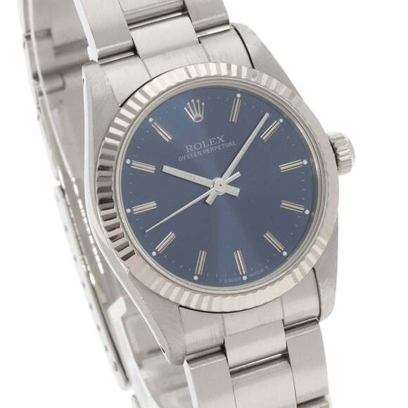 Rolex 67514 Oyster Perpetual Watch in Stainless Steel/SS/18K White Gold for Boys - Picture 4 of 16